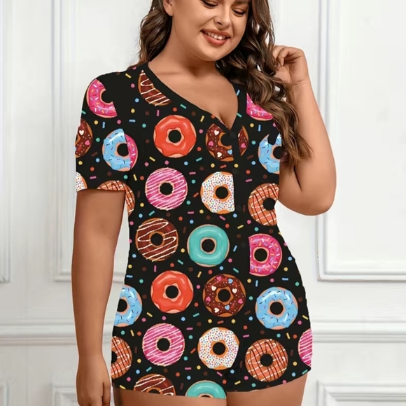 GOING DONUTS short sleeve onesie - Picture 1 of 2